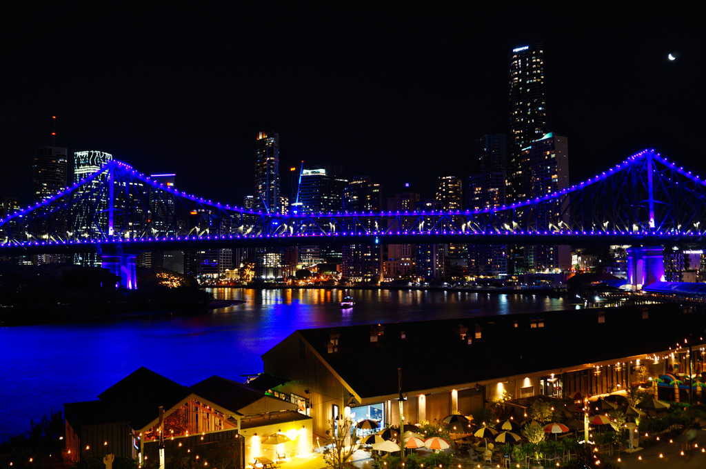 Brisbane: Story Bridge bei Nacht